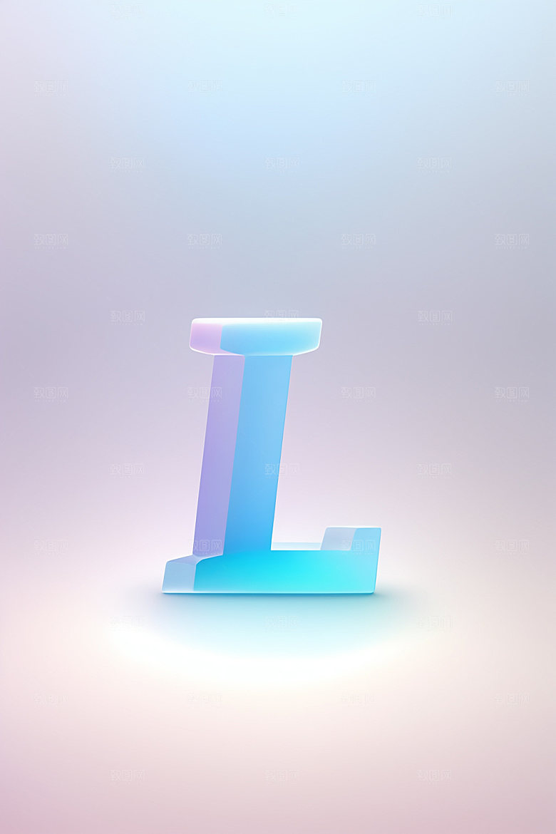 磨砂玻璃字母立体清爽艺术字