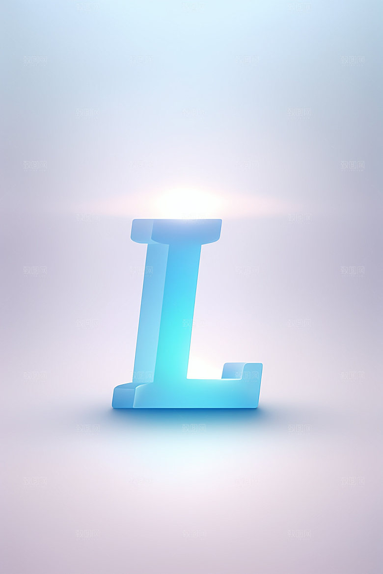 磨砂玻璃字母英文创意艺术字