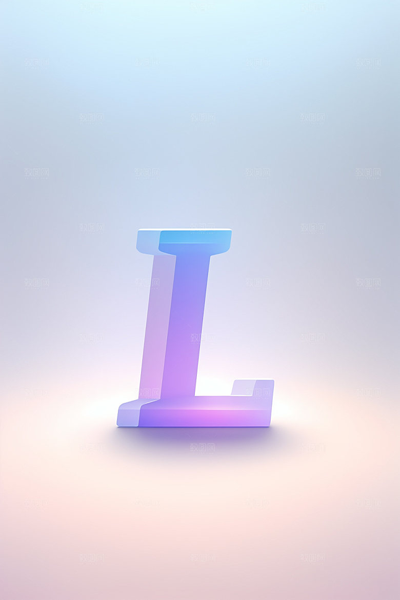 磨砂玻璃字母英文彩色艺术字