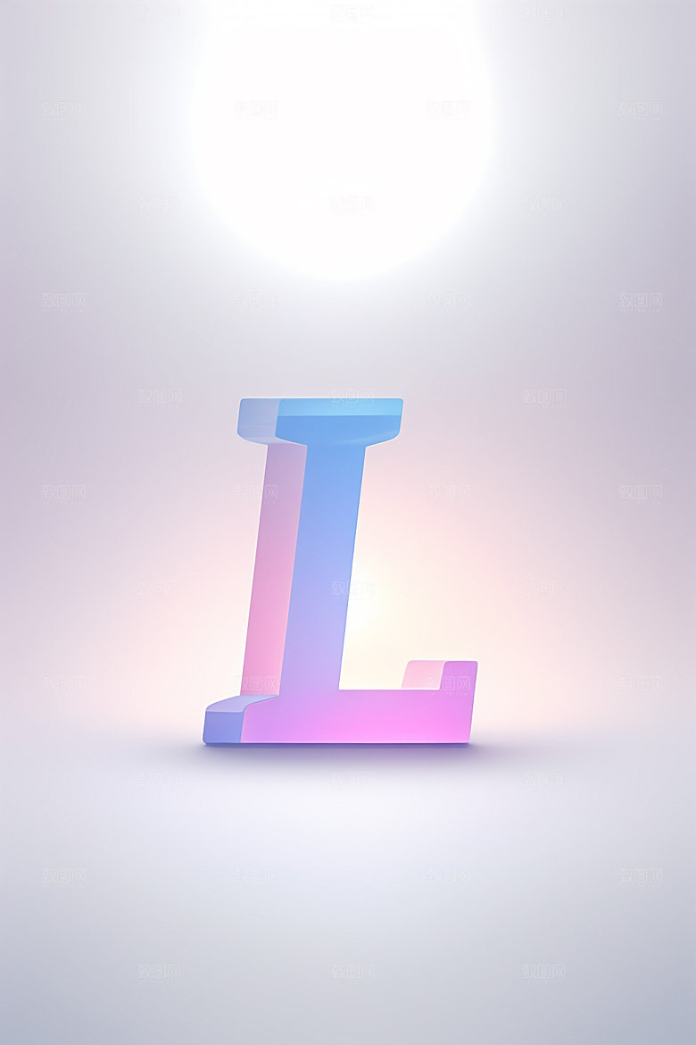 磨砂玻璃字母清爽质感艺术字
