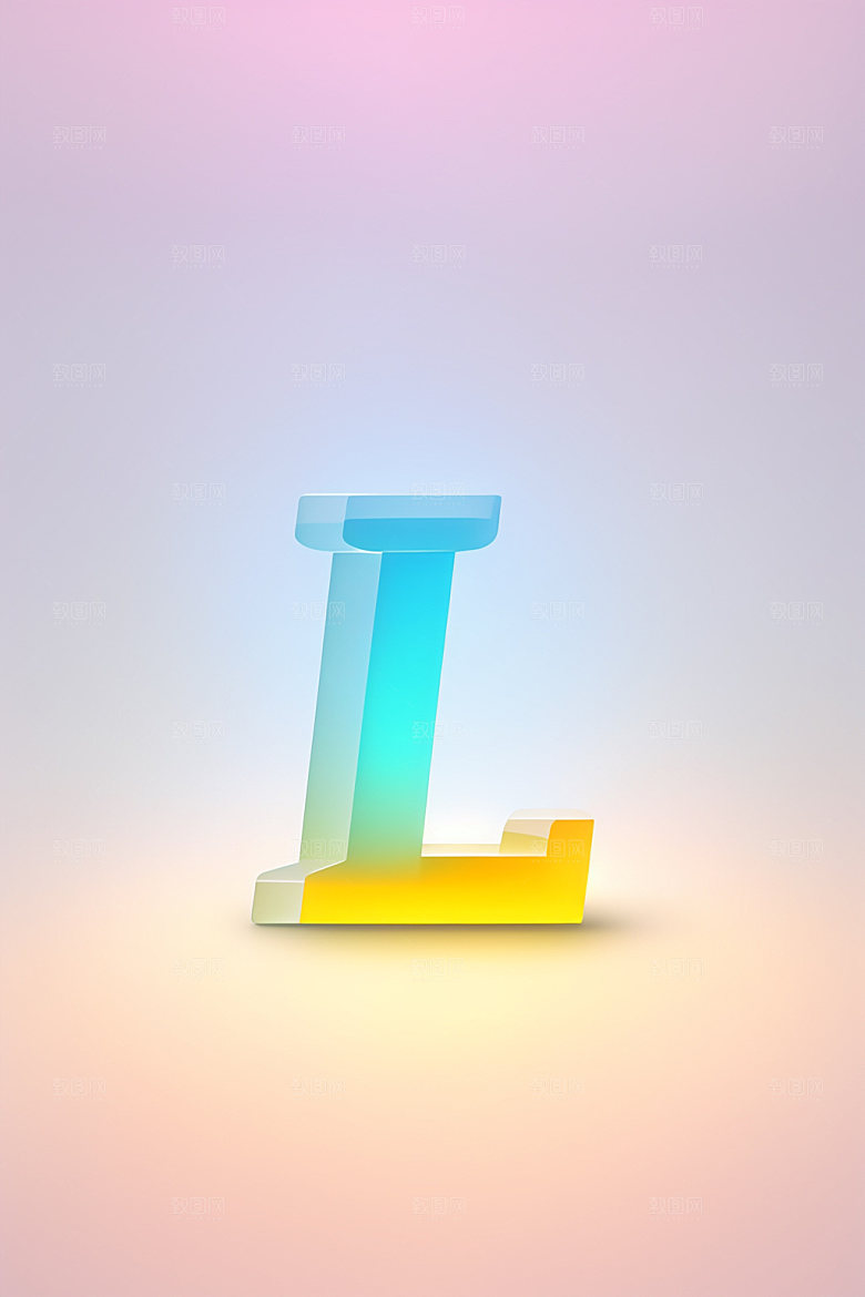 磨砂玻璃字母时尚立体艺术字