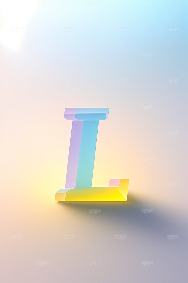 磨砂玻璃字母创意通透艺术字