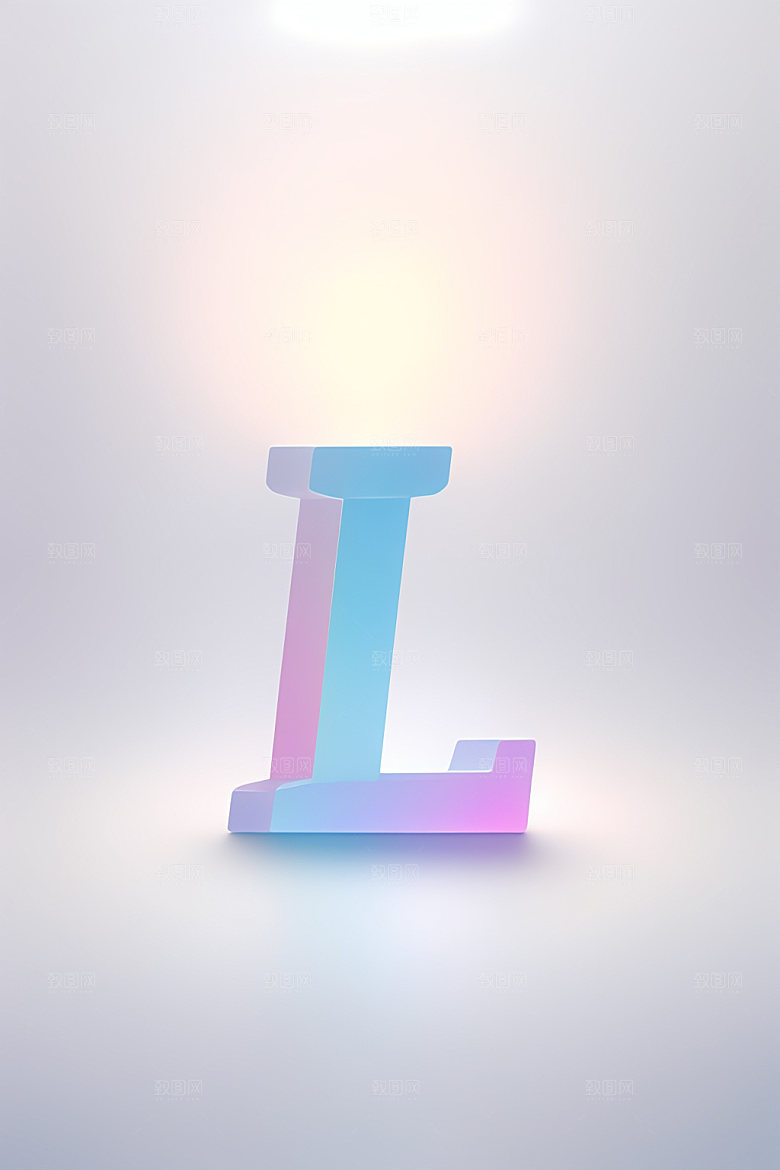 磨砂玻璃字母质感玻璃艺术字