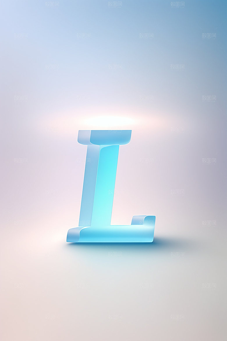 磨砂玻璃字母创意英文艺术字