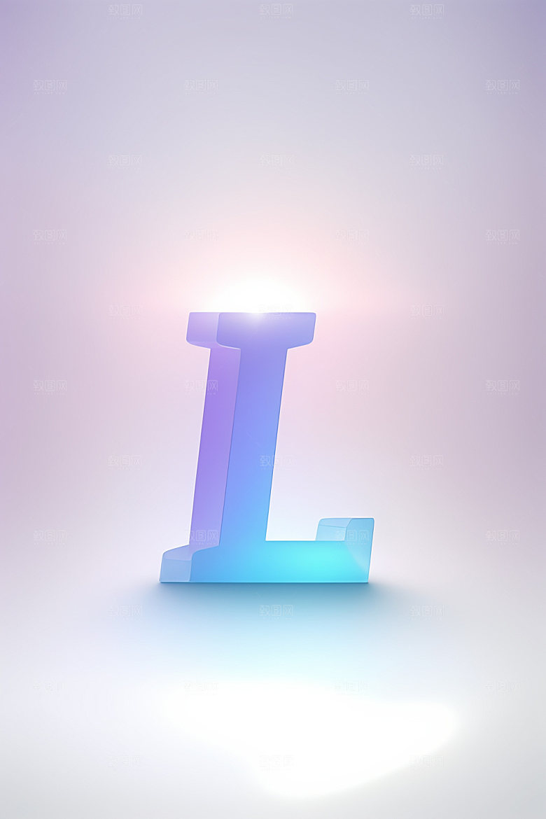 磨砂玻璃字母彩色通透艺术字