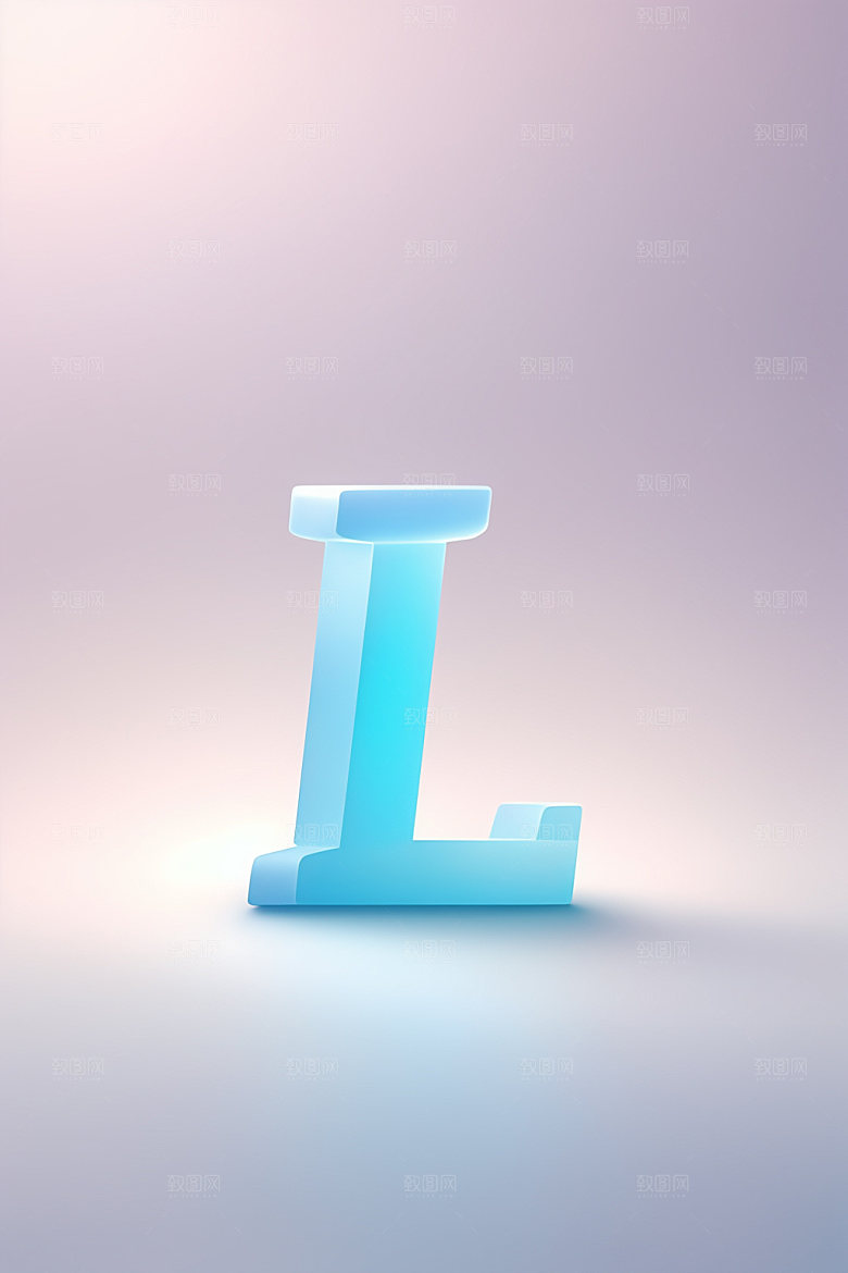 磨砂玻璃字母英文时尚艺术字