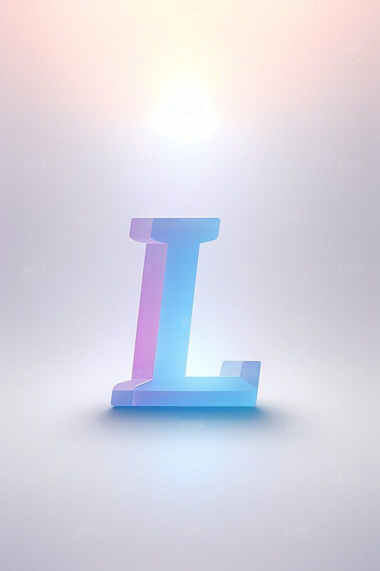 磨砂玻璃字母时尚彩色艺术字