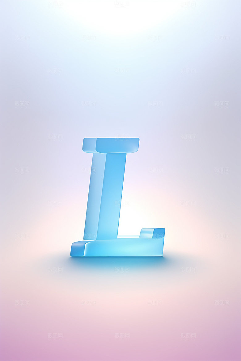 磨砂玻璃字母质感玻璃艺术字
