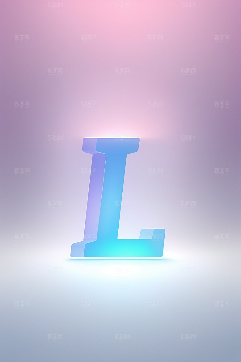 磨砂玻璃字母通透彩色艺术字