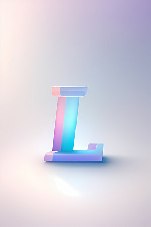 磨砂玻璃字母英文创意艺术字