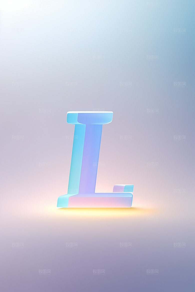 磨砂玻璃字母英文通透艺术字