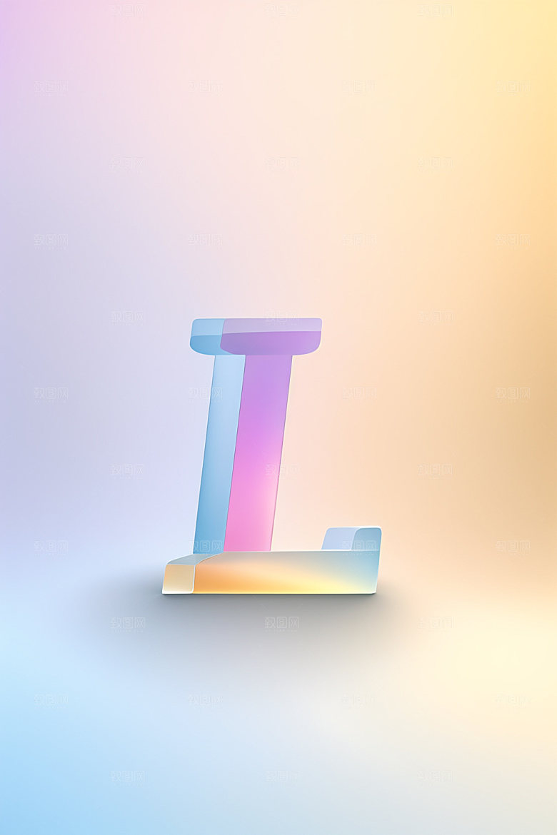 磨砂玻璃字母创意立体艺术字