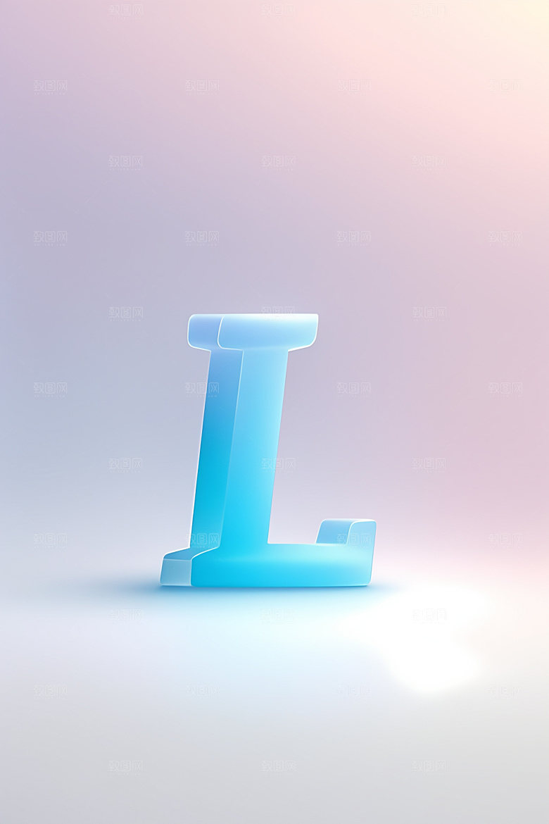 磨砂玻璃字母立体创意艺术字