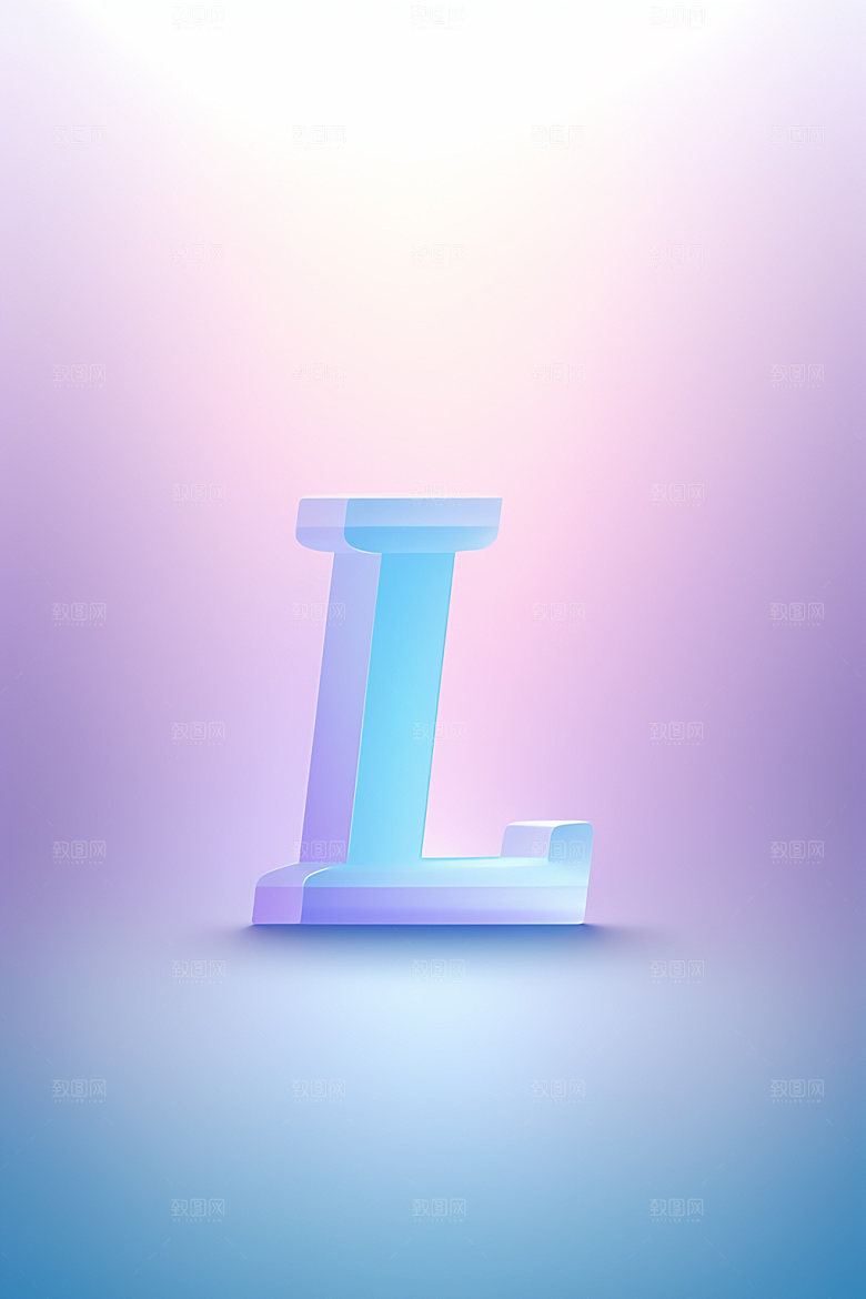 磨砂玻璃字母立体3D艺术字