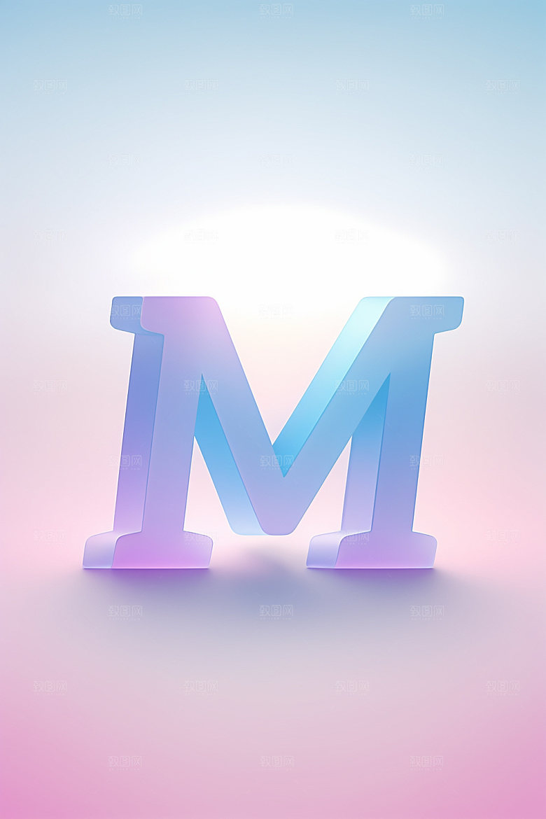 磨砂玻璃字母3D时尚艺术字