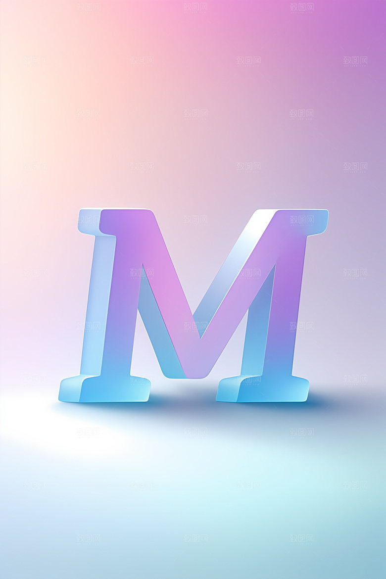 磨砂玻璃字母3D时尚艺术字