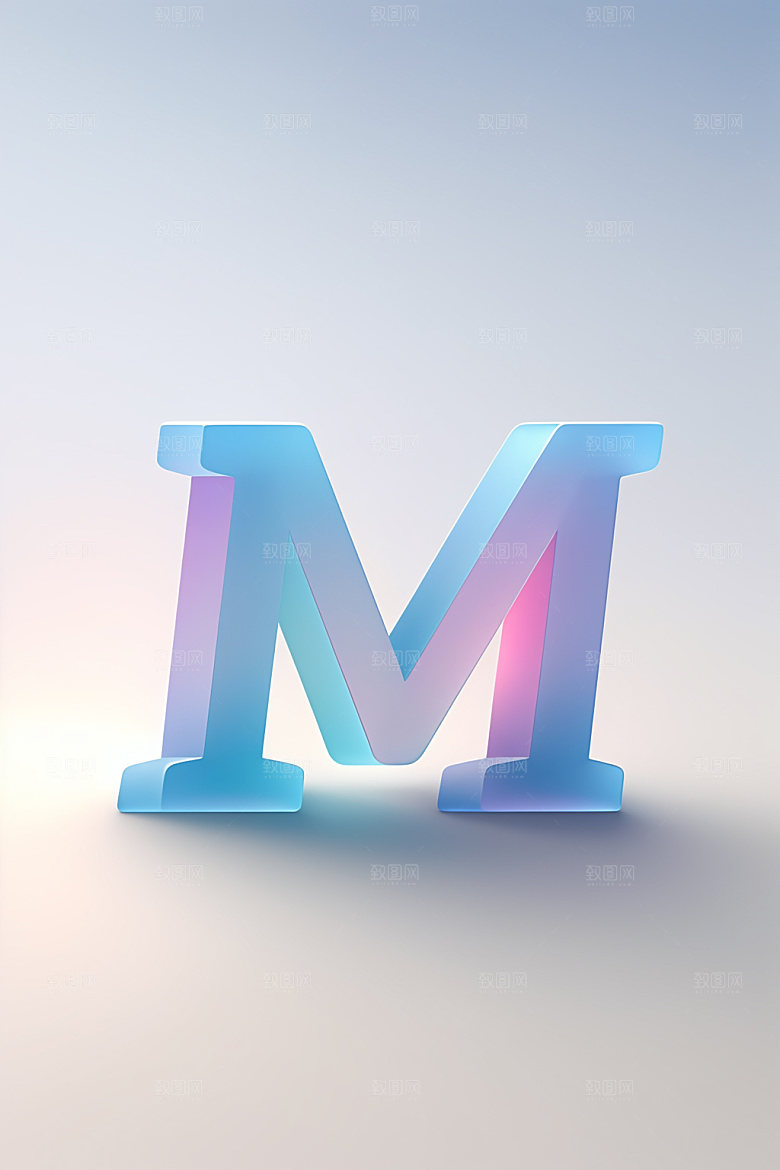 磨砂玻璃字母英文立体艺术字