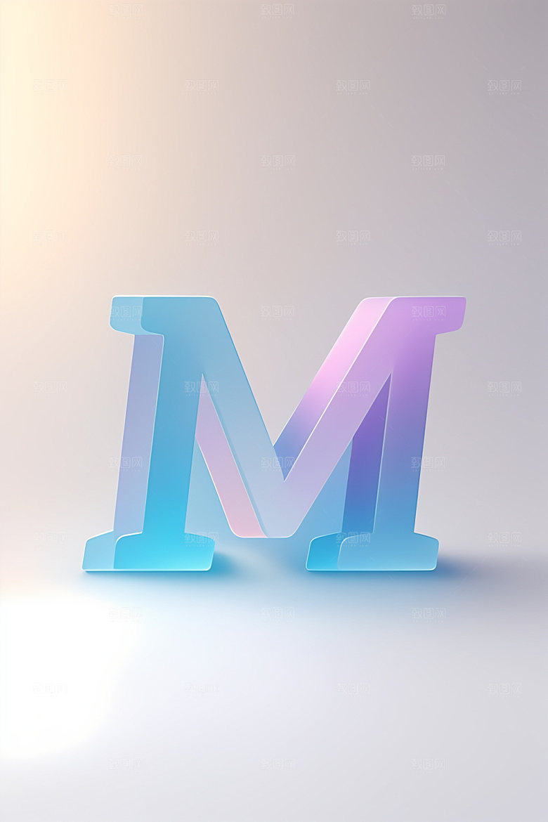 磨砂玻璃字母彩色玻璃艺术字