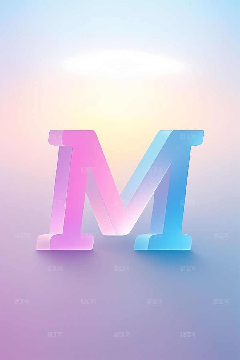 磨砂玻璃字母创意立体艺术字