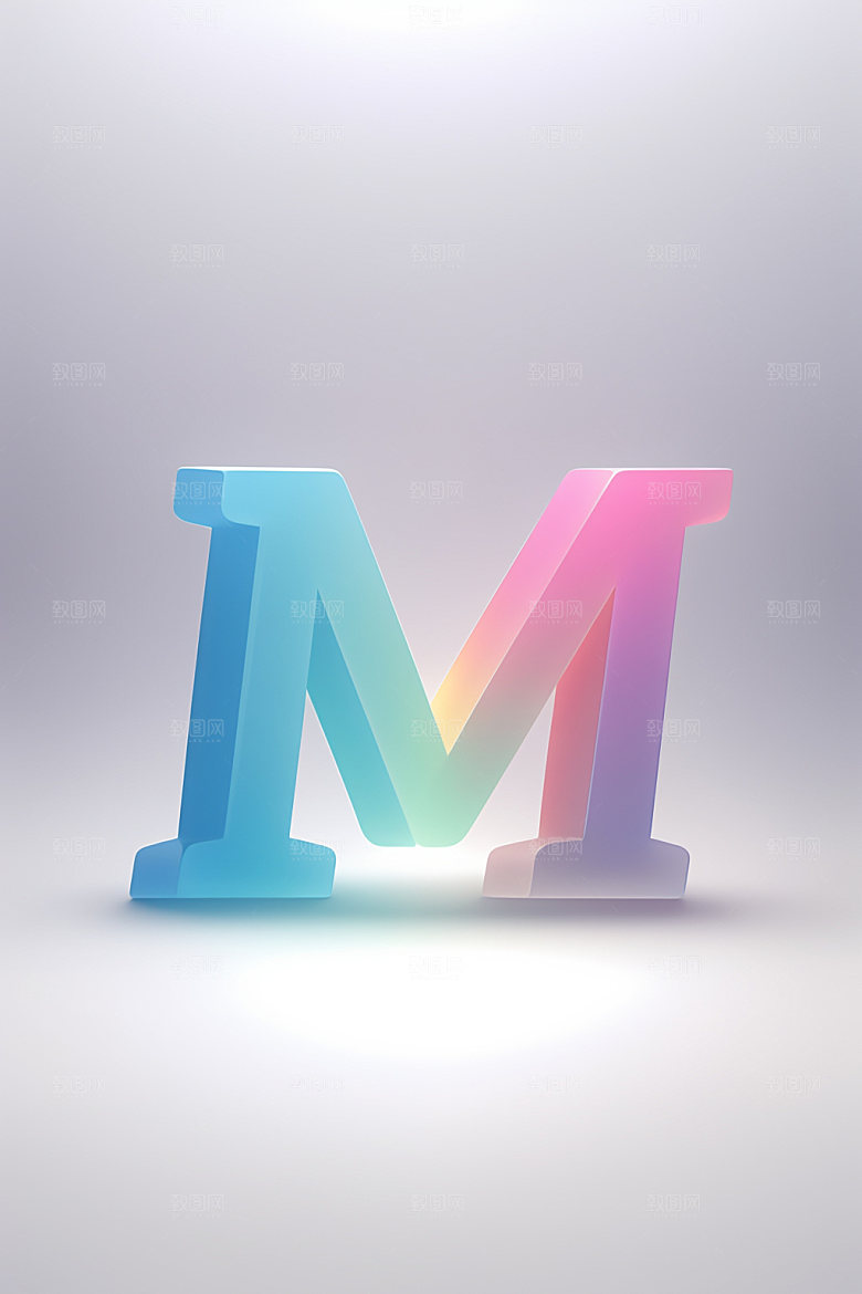 磨砂玻璃字母3D时尚艺术字