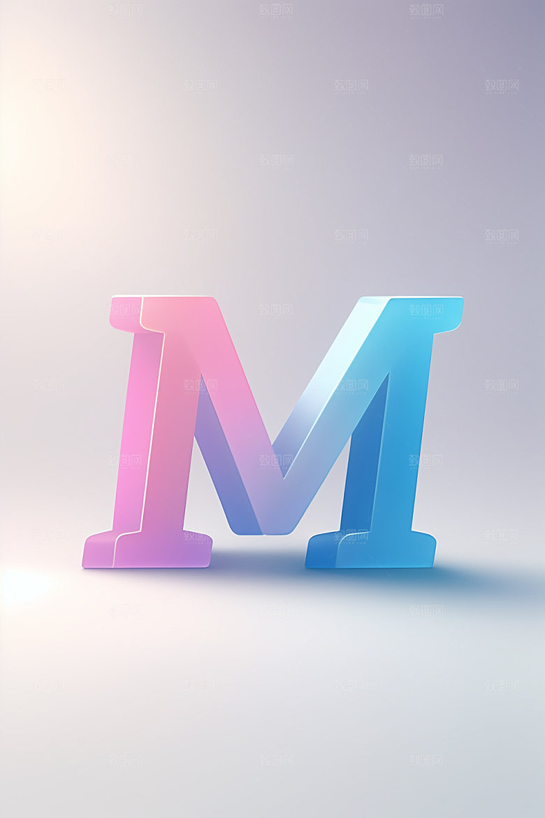 磨砂玻璃字母3D立体艺术字