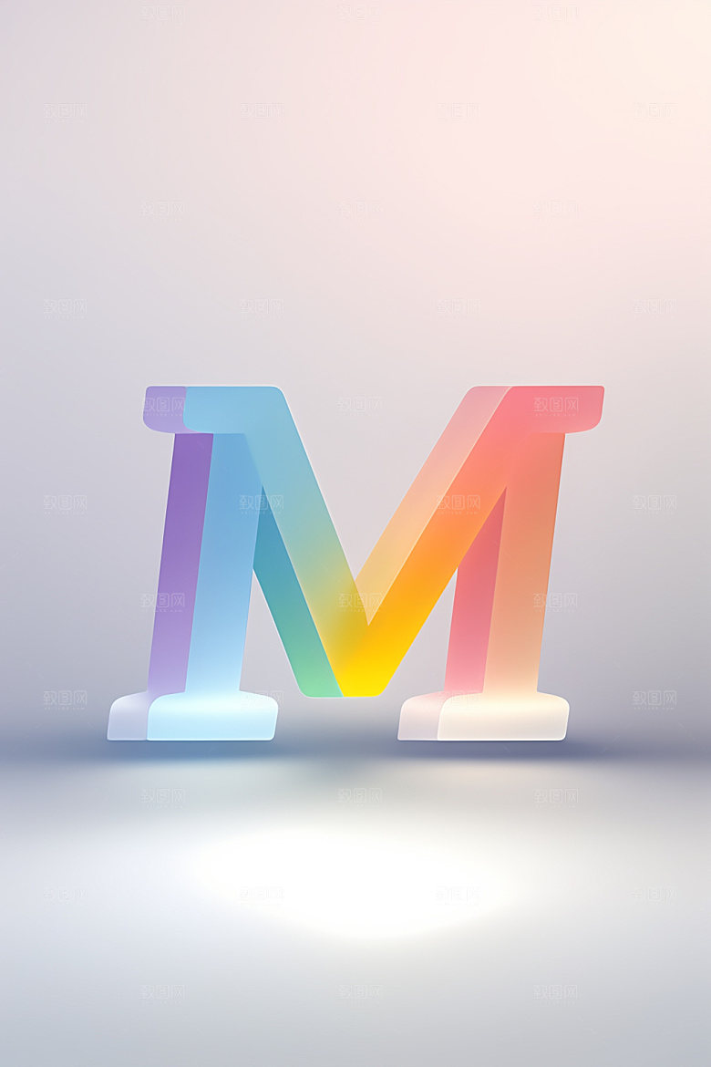 磨砂玻璃字母创意时尚艺术字