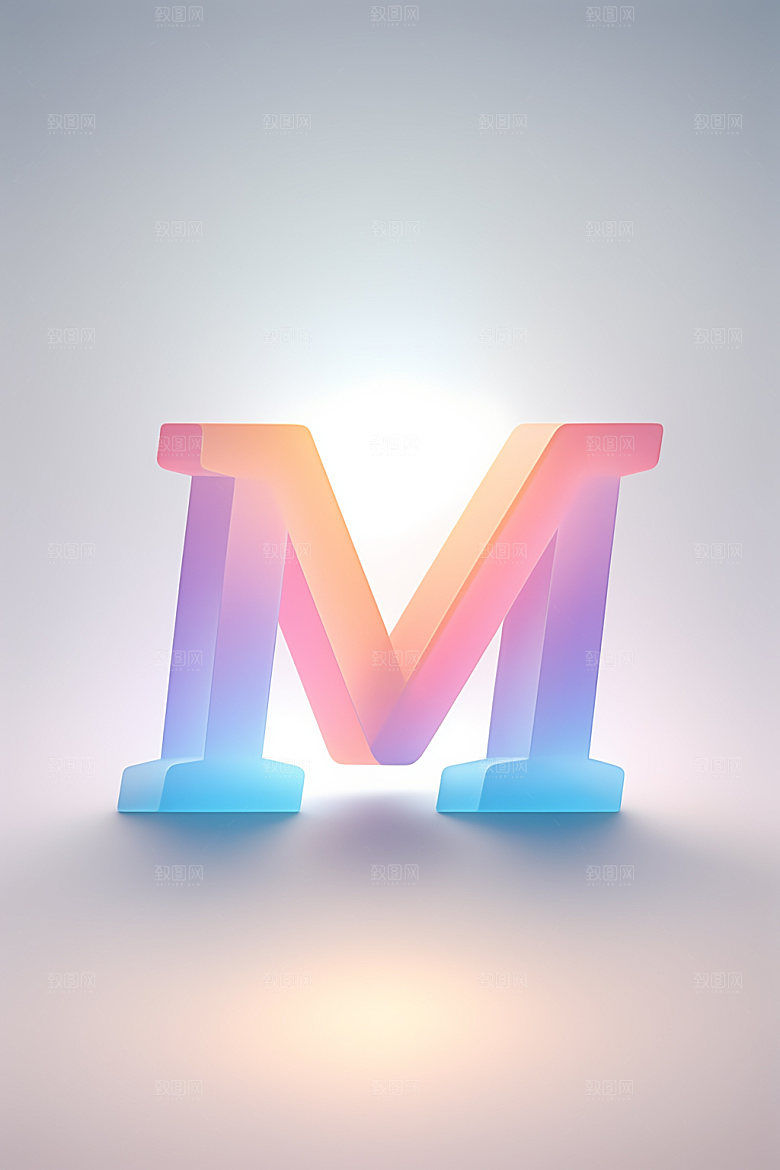 磨砂玻璃字母立体通透艺术字