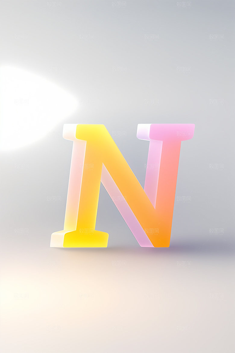 磨砂玻璃字母玻璃3D艺术字
