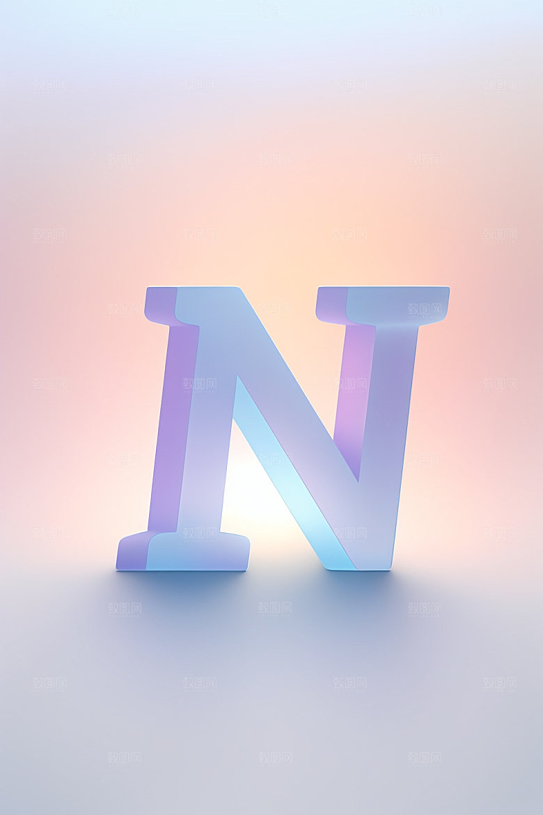 磨砂玻璃字母创意英文艺术字