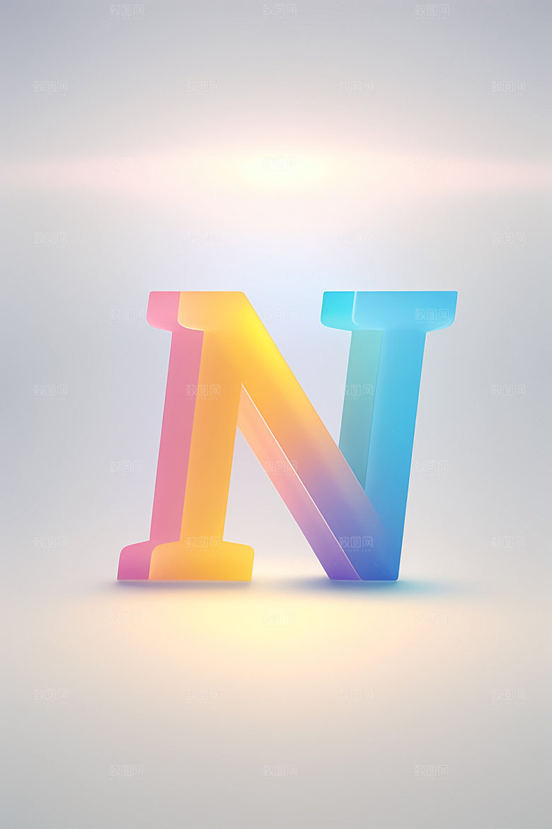 磨砂玻璃字母3D时尚艺术字