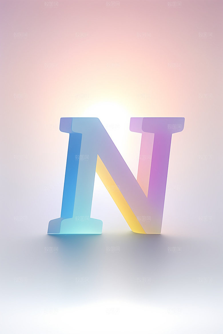 磨砂玻璃字母创意英文艺术字