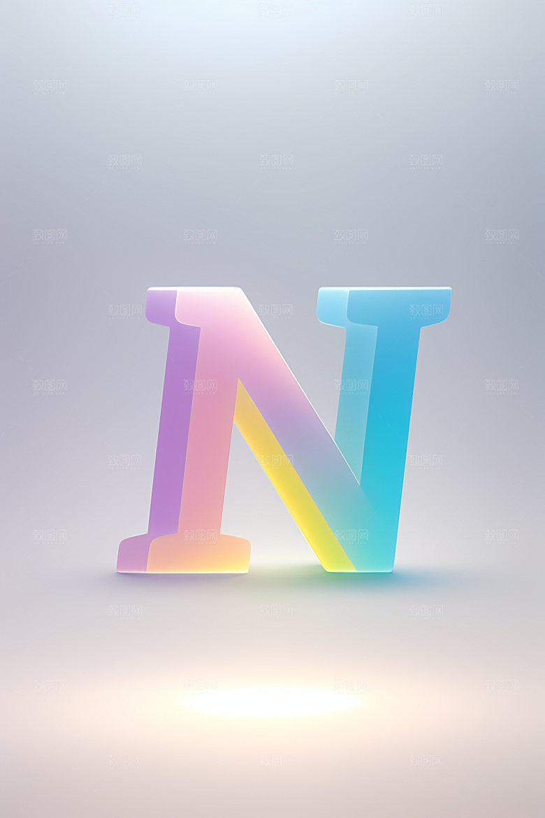 磨砂玻璃字母通透英文艺术字
