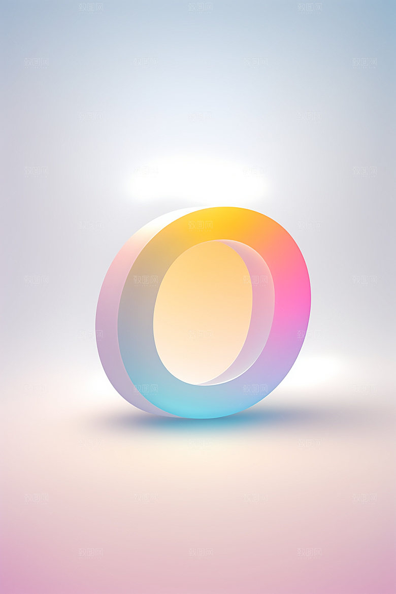磨砂玻璃字母3D立体艺术字