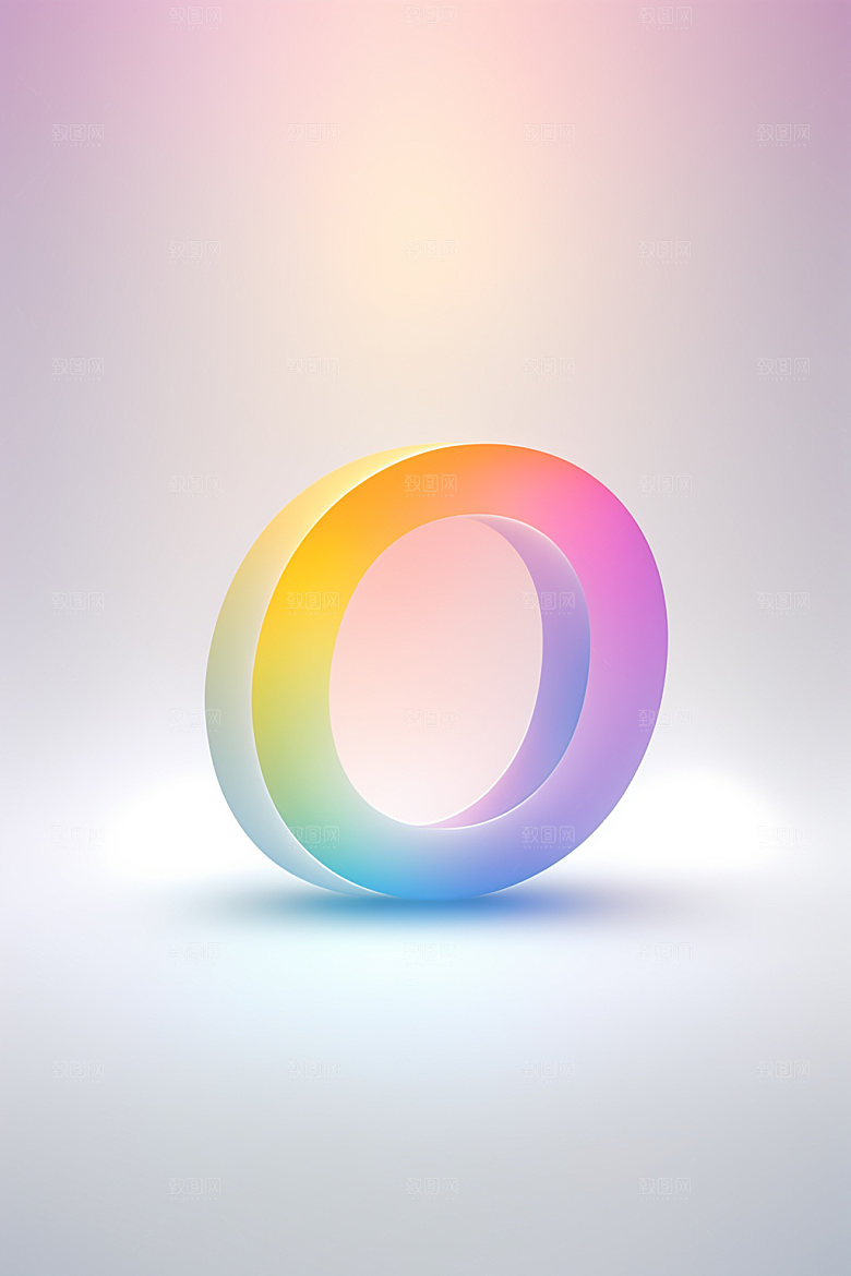 磨砂玻璃字母3D英文艺术字