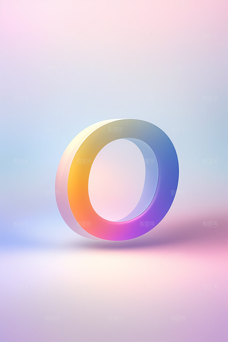 磨砂玻璃字母3D英文艺术字