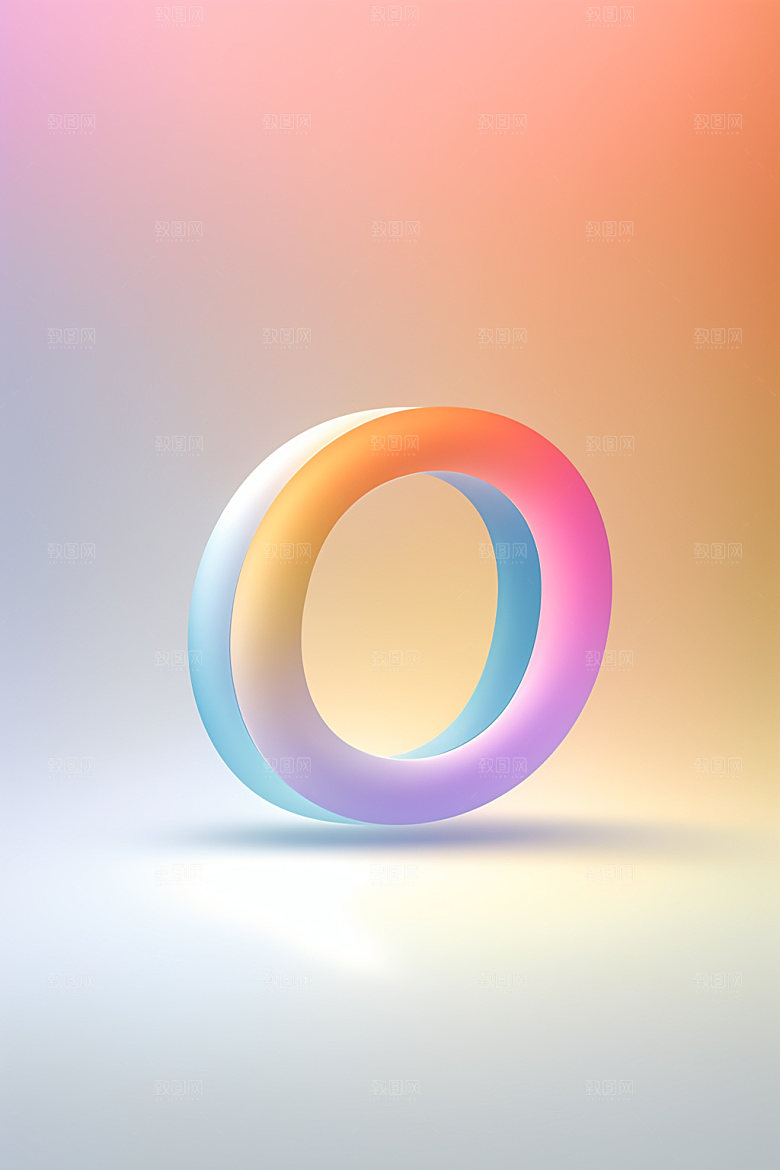 磨砂玻璃字母英文3D艺术字