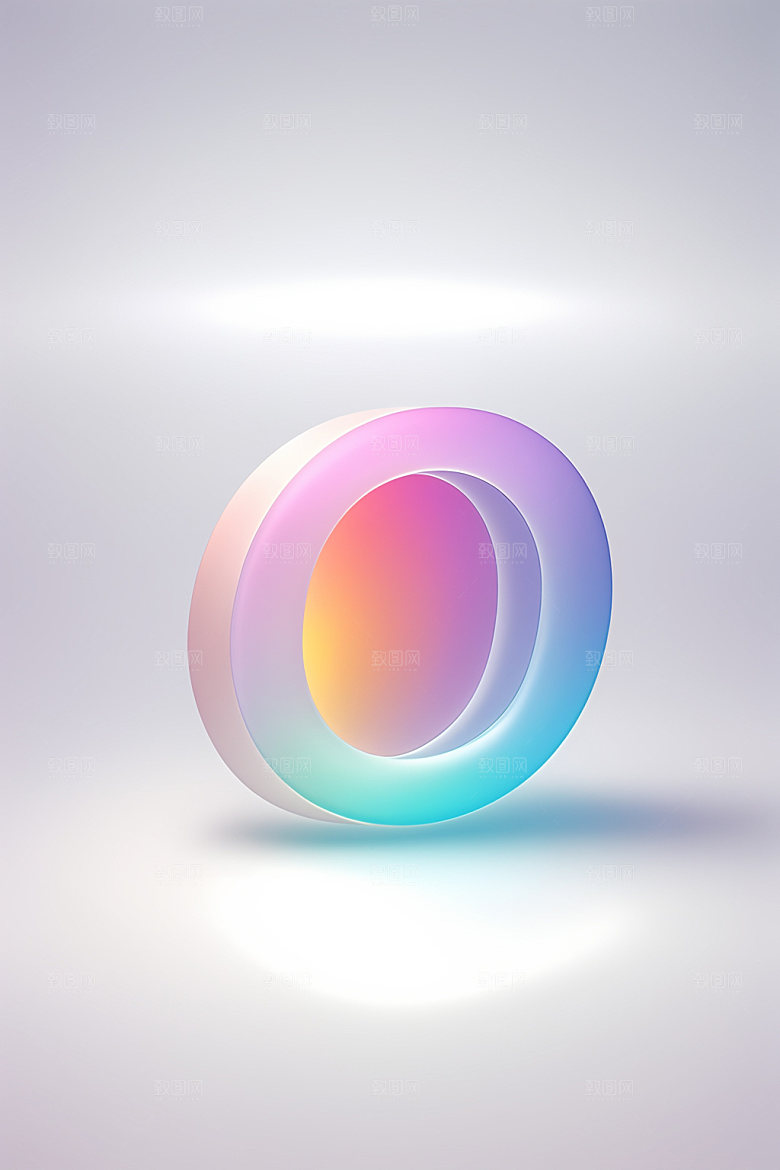 磨砂玻璃字母3D立体艺术字
