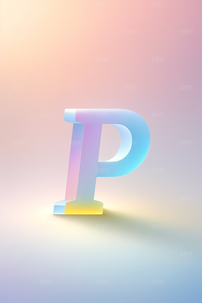 磨砂玻璃字母彩色通透艺术字