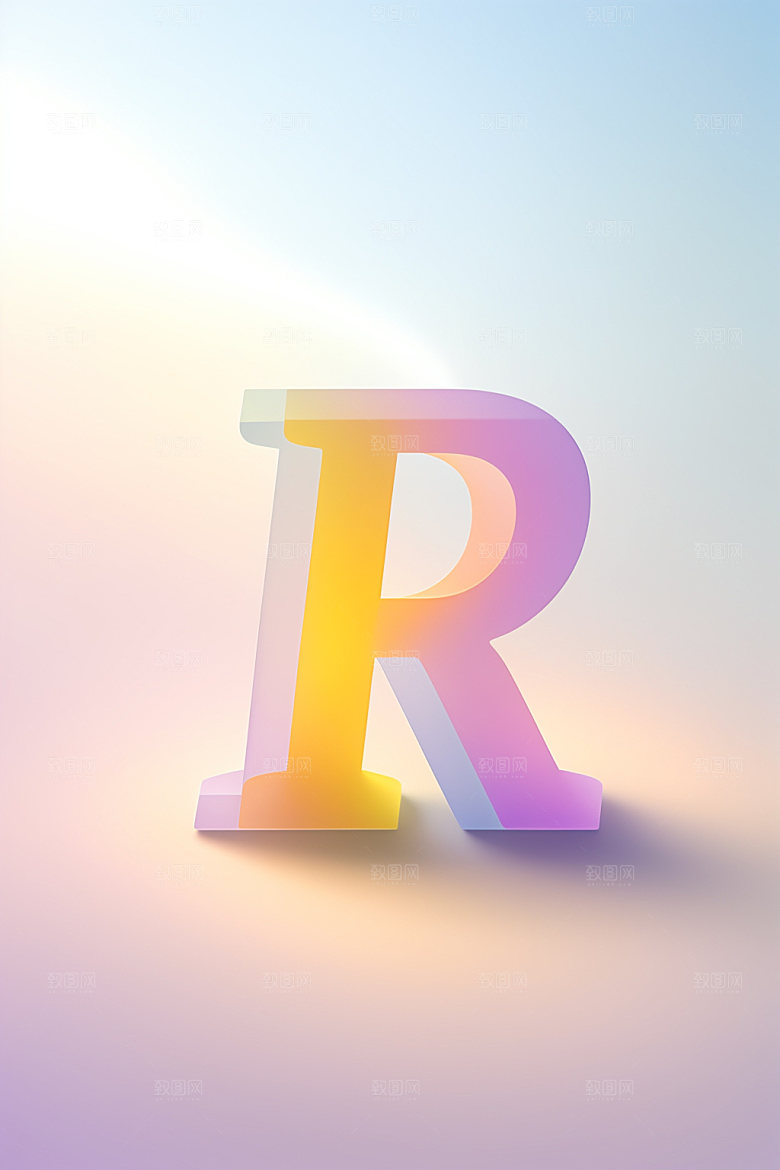 磨砂玻璃字母3D立体艺术字