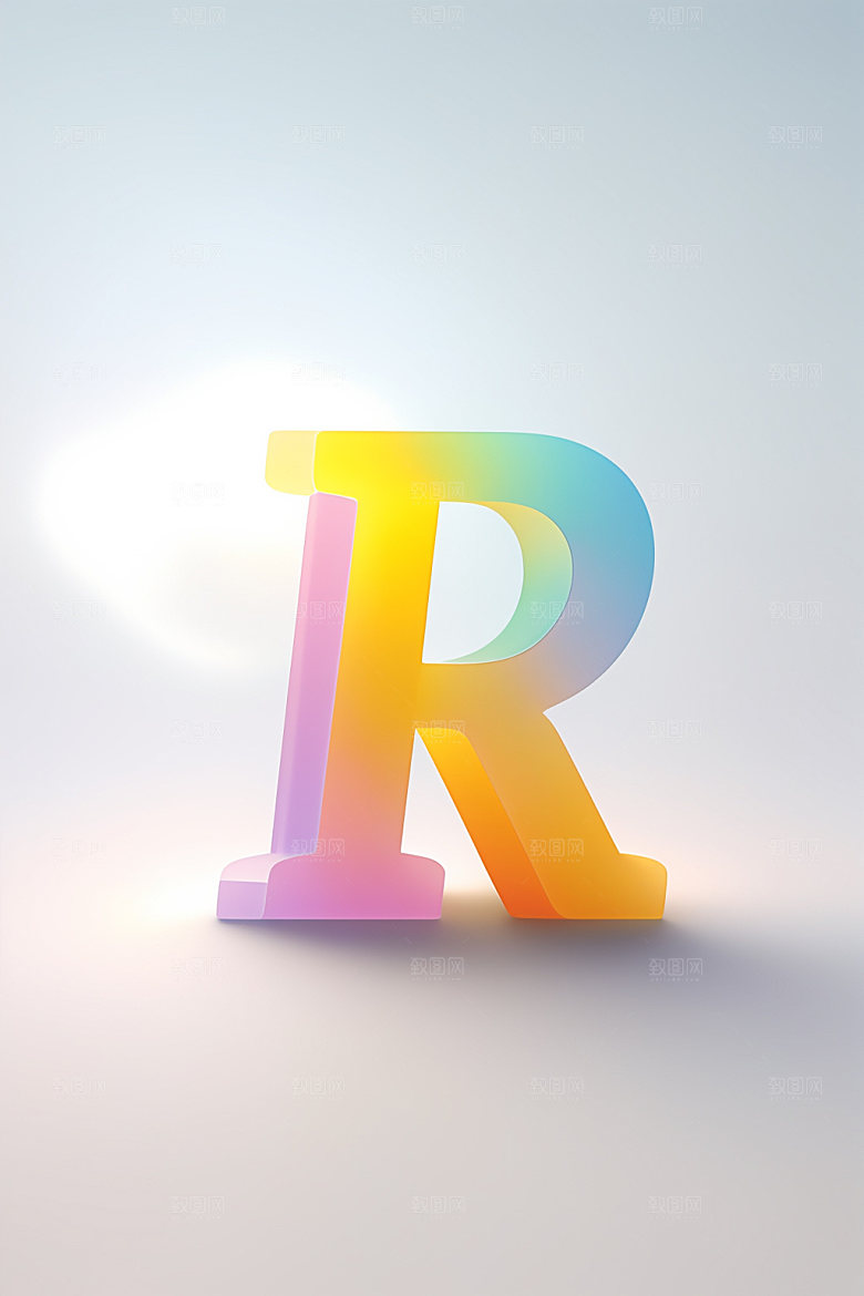 磨砂玻璃字母3D时尚艺术字