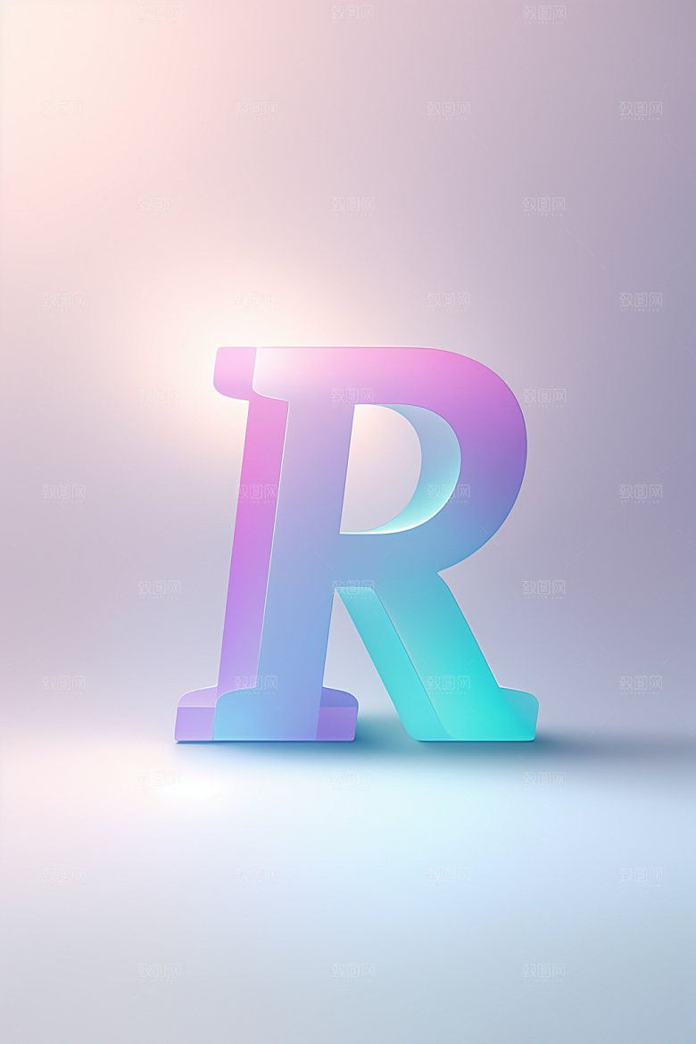 磨砂玻璃字母时尚立体艺术字