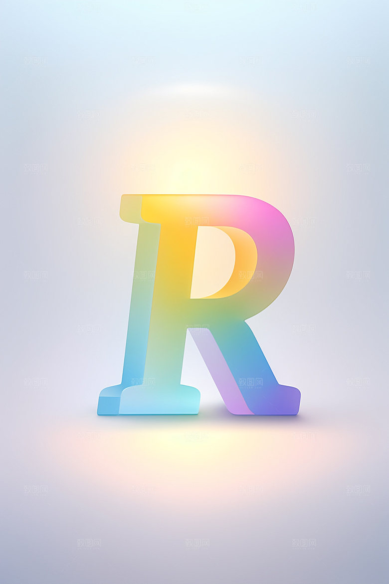 磨砂玻璃字母时尚3D艺术字