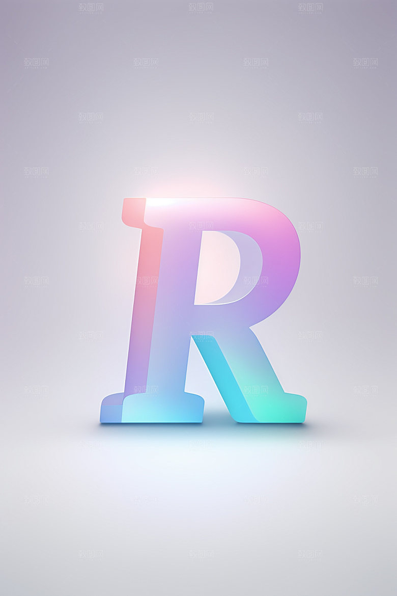 磨砂玻璃字母英文通透艺术字