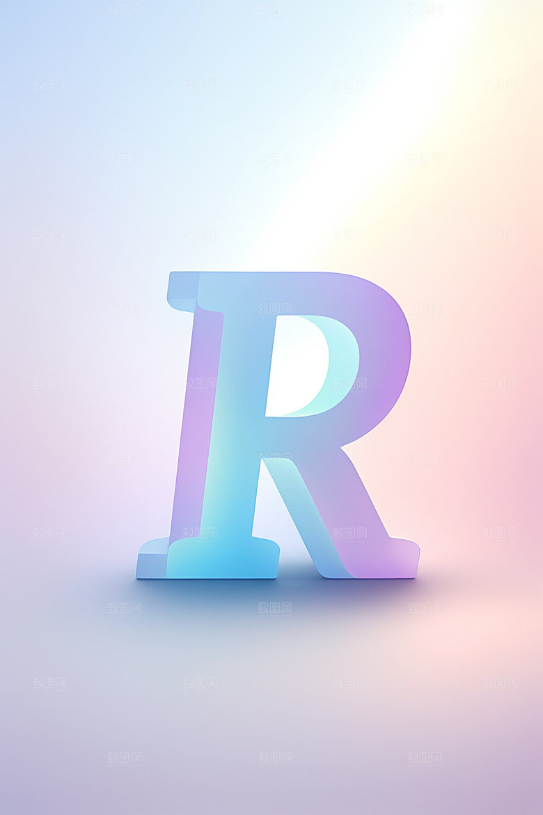 磨砂玻璃字母立体英文艺术字