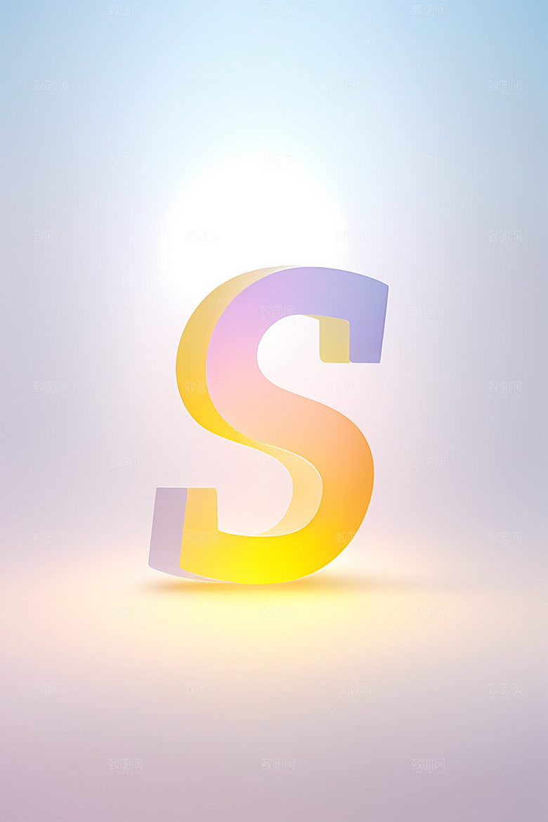 磨砂玻璃字母通透3D艺术字