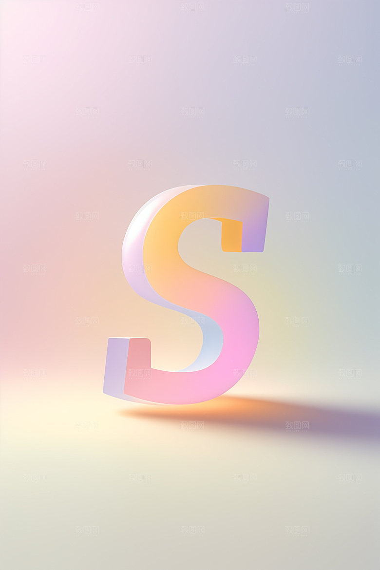磨砂玻璃字母立体创意艺术字