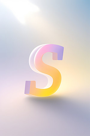 磨砂玻璃字母时尚质感艺术字