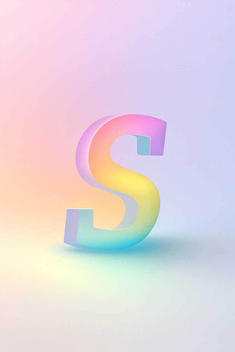 磨砂玻璃字母3D立体艺术字