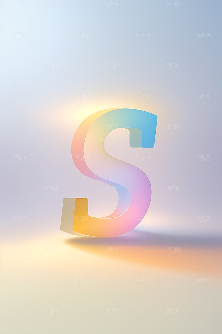 磨砂玻璃字母清爽玻璃艺术字