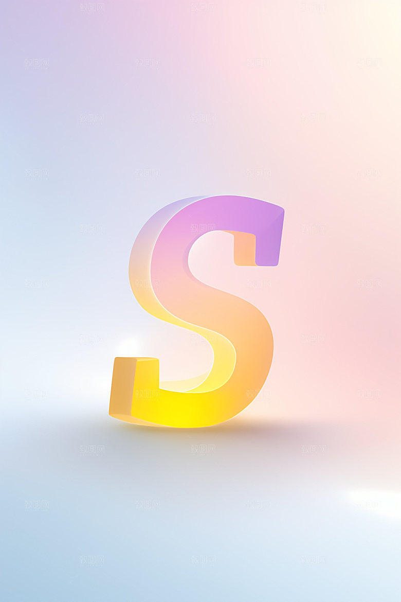 磨砂玻璃字母3D立体艺术字